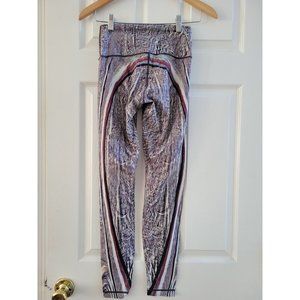 Lululemon Athletica Womens Wunder Under HIgh Waist Gray Purple legging size 6